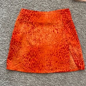Princess polly/motel orange cheetah skirt